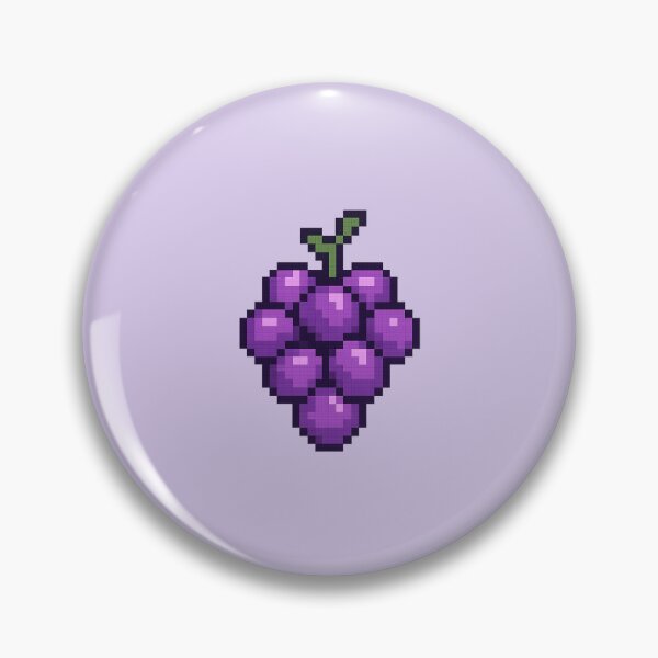 Item preview, Retro Pixel Grapes – Cute 8‑Bit Purple Fruit designed and sold by Planthem.