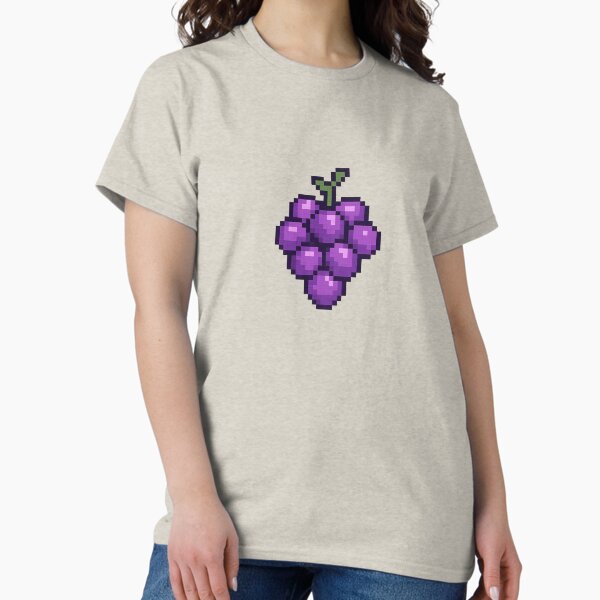 Item preview, Retro Pixel Grapes – Cute 8‑Bit Purple Fruit designed and sold by Planthem.