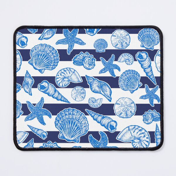 Item preview, Shells & Stripes - Nautical Navy designed and sold by Elizabeth Weglein.