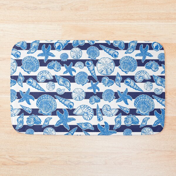 Item preview, Shells & Stripes - Nautical Navy designed and sold by Elizabeth Weglein.