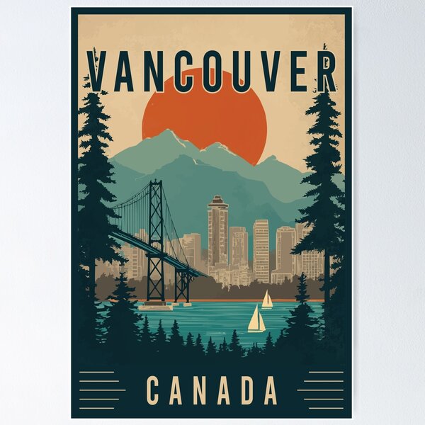 Item preview, Experience Pacific Northwest City Vancouver in Canada - Travel Art designed and sold by turtlestart.