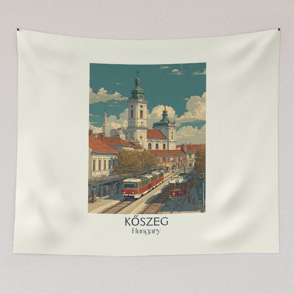 Item preview, Kőszeg Hungary Border Castle Town Art designed and sold by TuncGK.