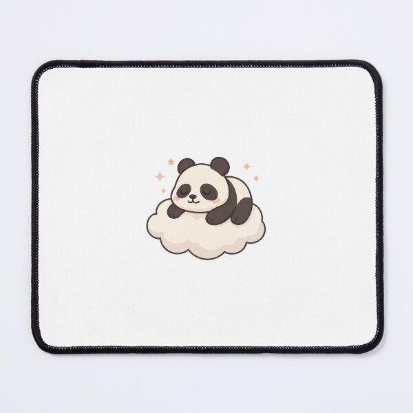 Item preview, Sleepy Cloud Panda – Cute Kawaii Animal on Fluffy Cloud with Stars designed and sold by SheepyDaily.