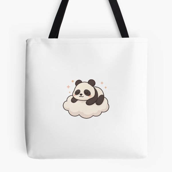Item preview, Sleepy Cloud Panda – Cute Kawaii Animal on Fluffy Cloud with Stars designed and sold by SheepyDaily.