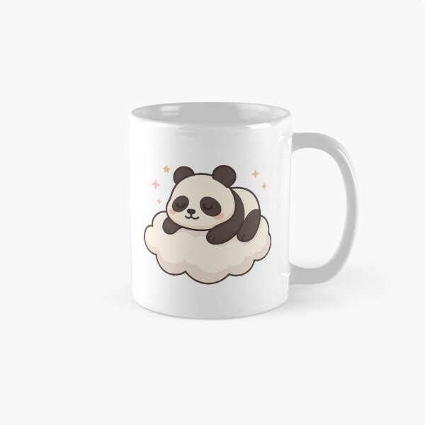 Item preview, Sleepy Cloud Panda – Cute Kawaii Animal on Fluffy Cloud with Stars designed and sold by SheepyDaily.