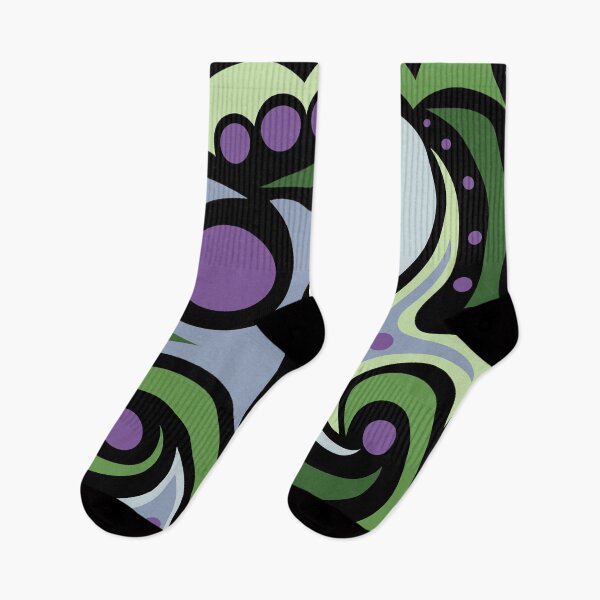 Item preview, Purples and Greens Abstract with black background designed and sold by VirgoArtStu.
