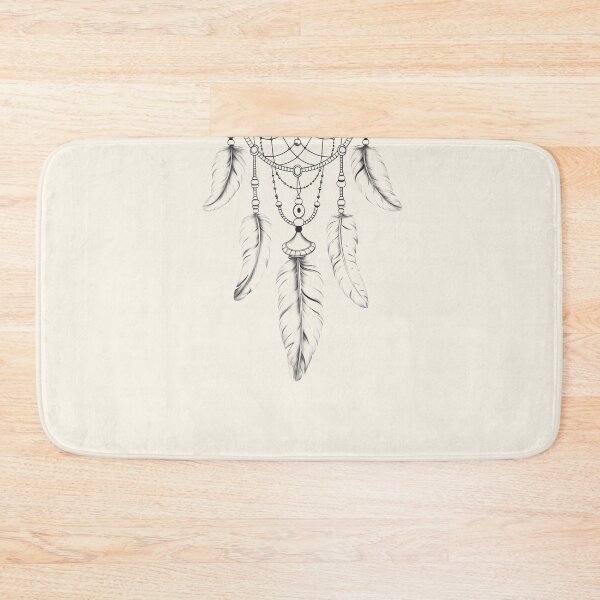 Item preview, Boho Floral Dreamcatcher – Minimal Line Feather Design designed and sold by GiriaGallery.