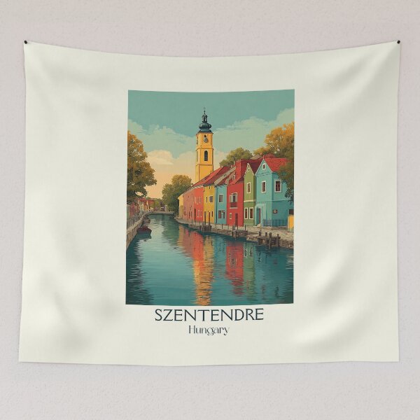 Item preview, Szentendre Hungary Artist Colony River Art designed and sold by TuncGK.