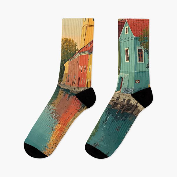 Item preview, Szentendre Hungary Artist Colony River Art designed and sold by TuncGK.