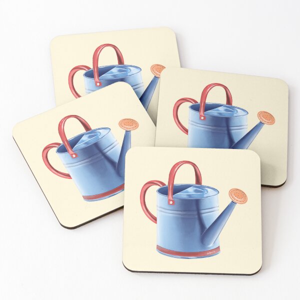 Item preview, Blue and Red Watering Can designed and sold by WoodPencil.