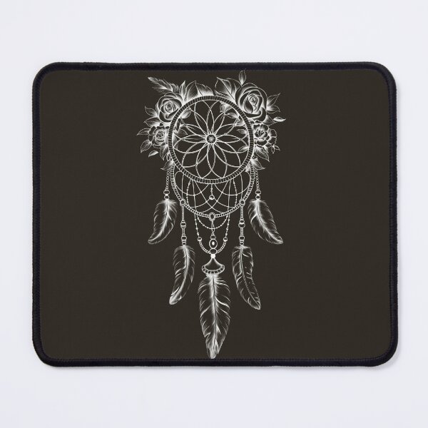 Item preview, Boho Floral Dreamcatcher – Minimal Line Feather Design designed and sold by GiriaGallery.