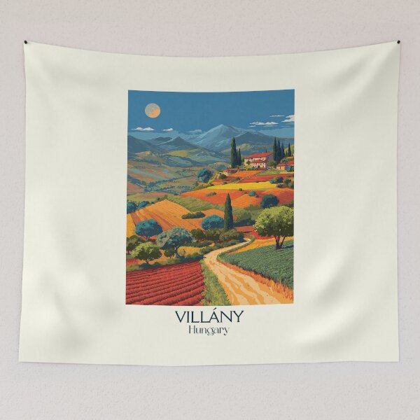 Item preview, Villány Hungary Red Wine Valley Art designed and sold by TuncGK.