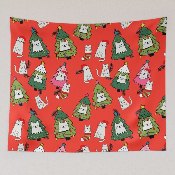 Item preview, Meowy Christmas Trees designed and sold by Loomandlorebyh.