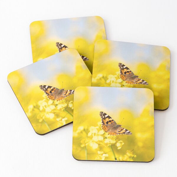 Item preview, Butterfly in a rapeseed field designed and sold by wildwunderwege.