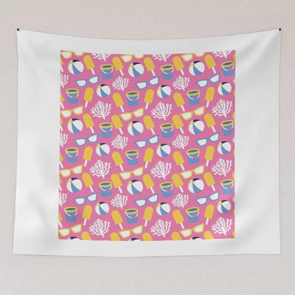 Item preview, Bola de helado y vasos planos con estampado de verano designed and sold by Jamildesign.