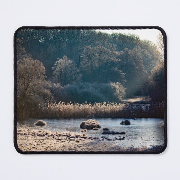 Item preview, Sunrise at the Bieberdamm in winter designed and sold by wildwunderwege.