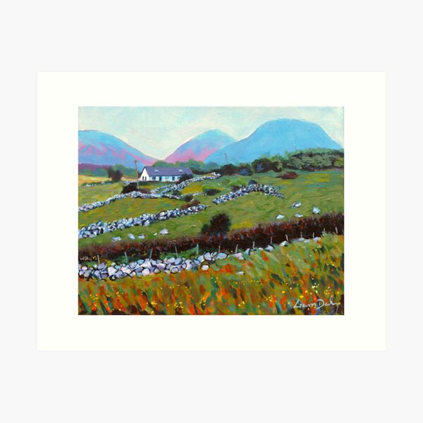Connemara Cottage, County Galway, Ireland Art Print