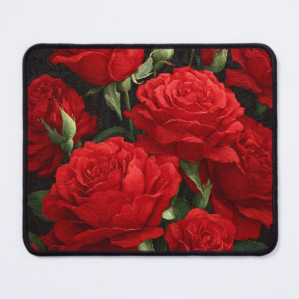 Item preview, Classic Red Rose Bouquet with Ornate Dark Background and Birthday Message designed and sold by daila70.