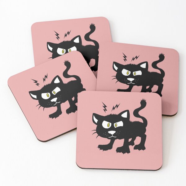 Item preview, a suspicious little black cat... beware of his revenge, black and white drawing designed and sold by fifou96.