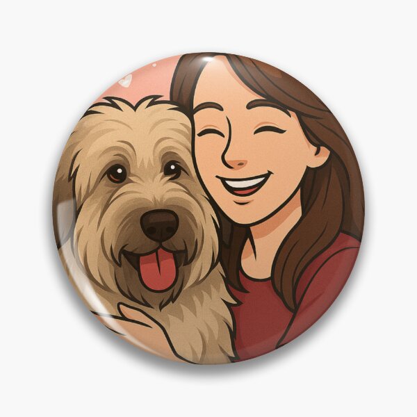 Item preview, Mountain Spirit: Woman & Catalan Sheepdog Cartoon designed and sold by GoodyPaws.