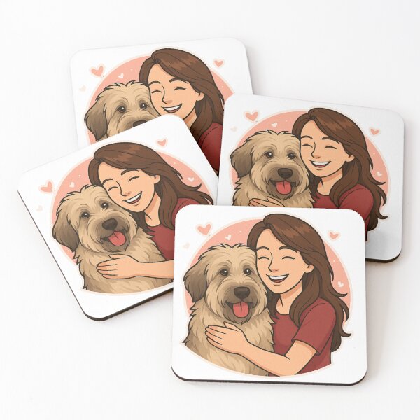 Item preview, Mountain Spirit: Woman & Catalan Sheepdog Cartoon designed and sold by GoodyPaws.