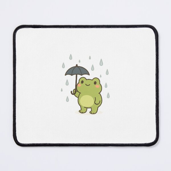 Item preview, Rain Frog with Umbrella – Cute Cartoon Amphibian in the Rain designed and sold by SheepyDaily.