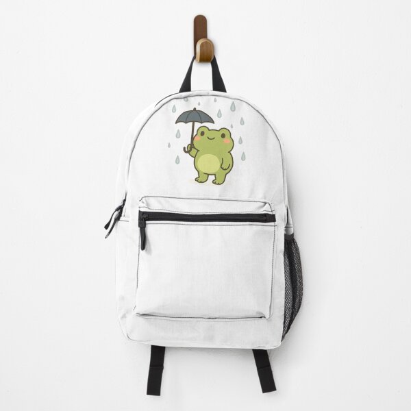Item preview, Rain Frog with Umbrella – Cute Cartoon Amphibian in the Rain designed and sold by SheepyDaily.