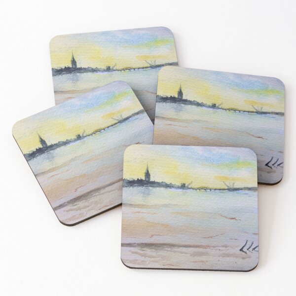 Item preview, Impressionist watercolour painting of Montrose Scotland from Old Montrose  designed and sold by Dwyte2U2.