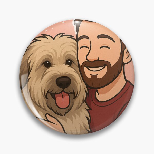 Item preview, Rustic Bond: Man & Catalan Sheepdog Cartoon designed and sold by GoodyPaws.