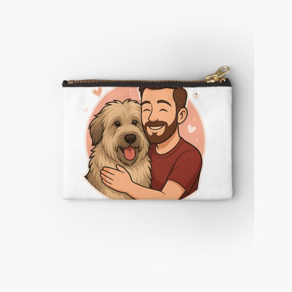 Item preview, Rustic Bond: Man & Catalan Sheepdog Cartoon designed and sold by GoodyPaws.