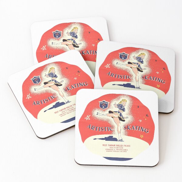 Item preview, West Farnam Roller Palace Omaha Nebraska Roller Skating Rink Sticker Decal Label Design 5 designed and sold by tislord.
