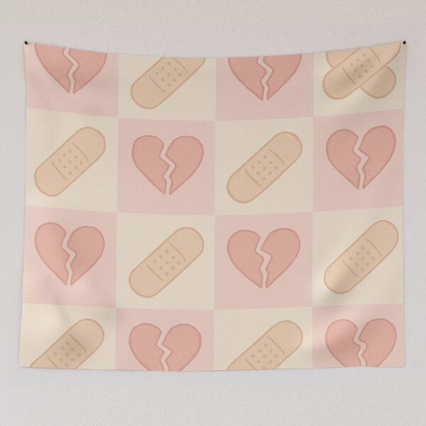 Item preview, Broken Hearts and Bandages Pastel Pattern designed and sold by Owcomm.