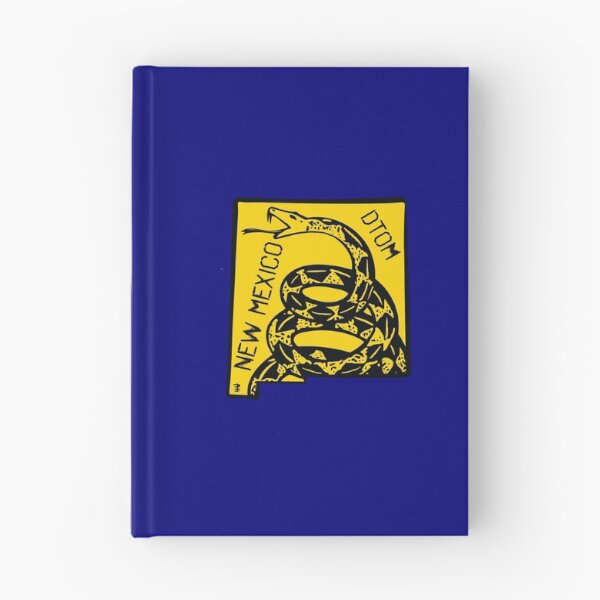 Item preview, New Mexican Nuevo Mexicano - Libertarian - Don't Tread On Me Gadsden Snake on  NEW MEXICO Map on Blue default background, #020279 DTOM = Don't Tread On Me designed and sold by pelagio.