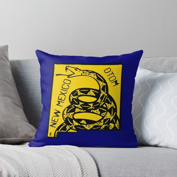 Item preview, New Mexican Nuevo Mexicano - Libertarian - Don't Tread On Me Gadsden Snake on  NEW MEXICO Map on Blue default background, #020279 DTOM = Don't Tread On Me designed and sold by pelagio.
