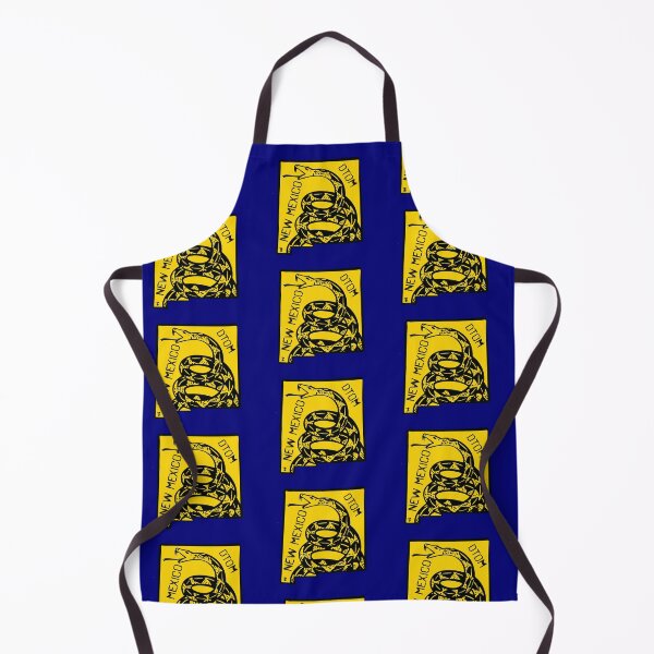 Item preview, New Mexican Nuevo Mexicano - Libertarian - Don't Tread On Me Gadsden Snake on NEW MEXICO Map on Blue default background, #020279 DTOM = Don't Tread On Me designed and sold by pelagio.