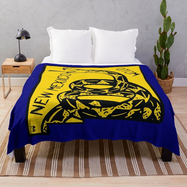 Item preview, New Mexican Nuevo Mexicano - Libertarian - Don't Tread On Me Gadsden Snake on  NEW MEXICO Map on Blue default background, #020279 DTOM = Don't Tread On Me designed and sold by pelagio.