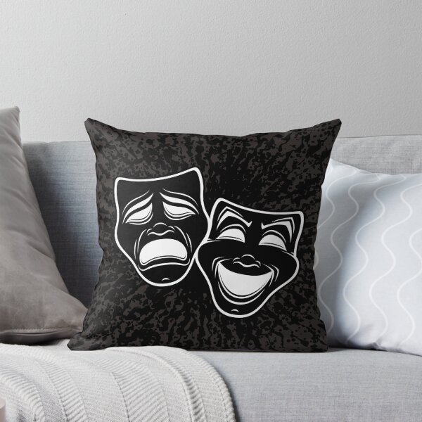 Item preview, Inverted Black And White Comedy And Tragedy Theater Masks designed and sold by fizzgig.