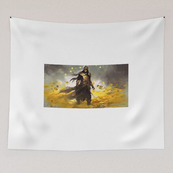 Item preview, Hooded Rogue Amid Gold Storm designed and sold by Amr Siam.