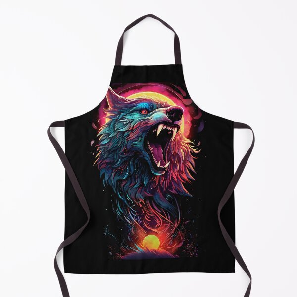 Item preview, Neon Wolf Roar Cosmic Power designed and sold by Amr Siam.