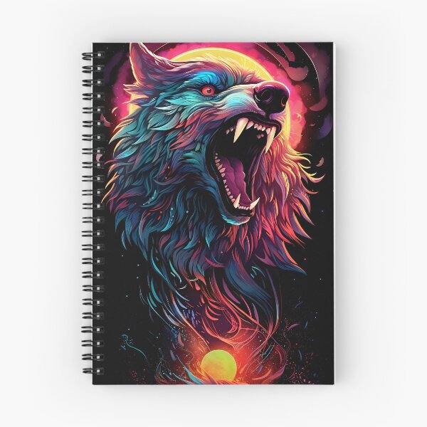 Item preview, Neon Wolf Roar Cosmic Power designed and sold by Amr Siam.