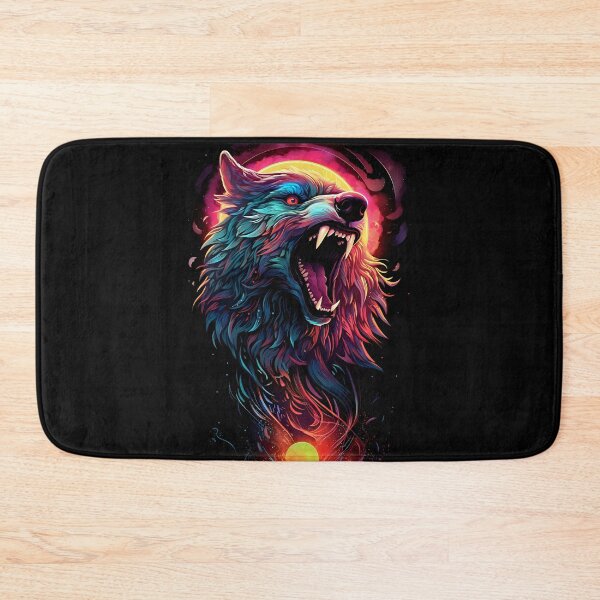Item preview, Neon Wolf Roar Cosmic Power designed and sold by Amr Siam.