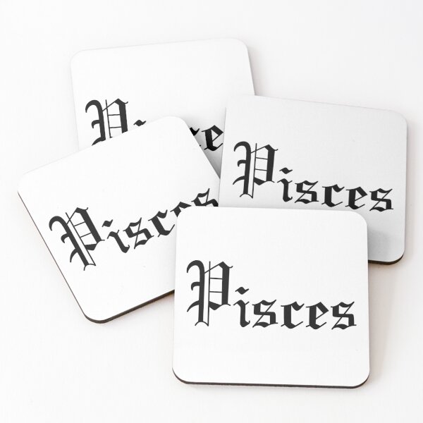 Item preview, Pisces Zodiac Old English Font – Gothic Astrology Sticker designed and sold by aurenta.shop.