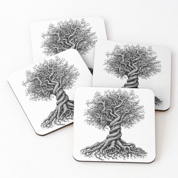 Item preview, Twisted Ancient Tree Illustration Design designed and sold by ArtfulWeave.