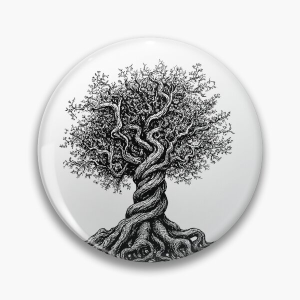 Item preview, Twisted Ancient Tree Illustration Design designed and sold by ArtfulWeave.