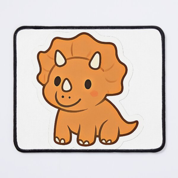 Item preview, Cute orange triceratops designed and sold by Orethysa.