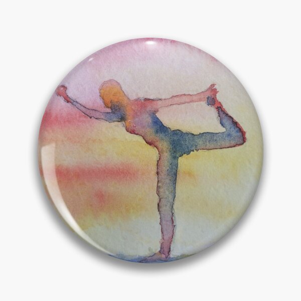 Item preview, Yoga warrior in abstract, impressionist, watercolour  designed and sold by Dwyte2U2.