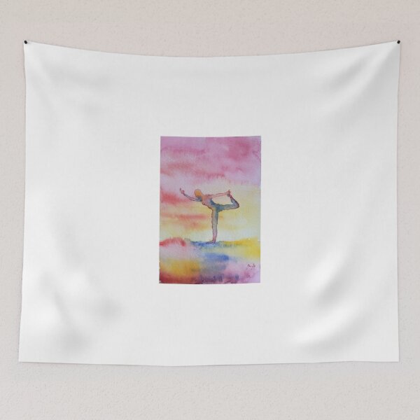 Item preview, Yoga warrior in abstract, impressionist, watercolour  designed and sold by Dwyte2U2.
