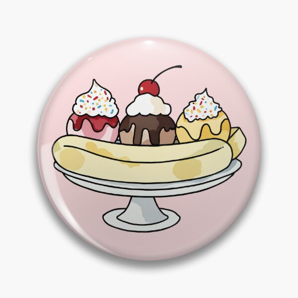 Item preview, Banana Split Ice Cream Sundae Watercolor designed and sold by Magnolia Valley Art.