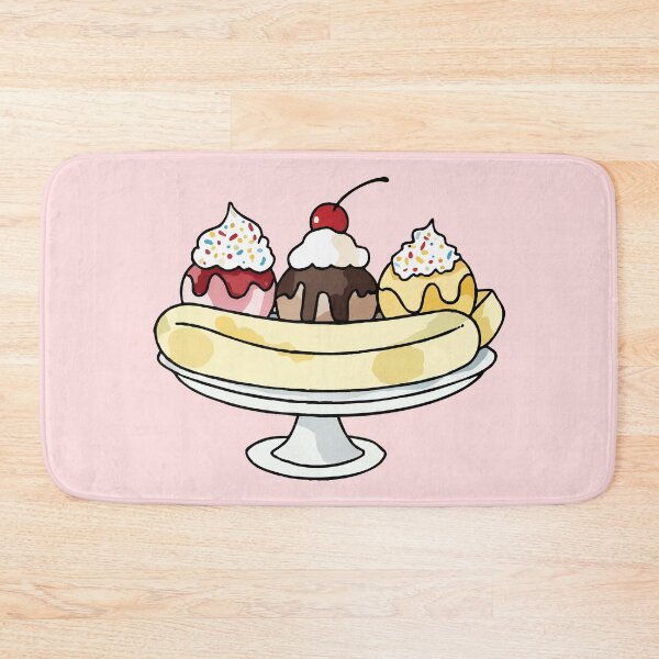 Item preview, Banana Split Ice Cream Sundae Watercolor designed and sold by Magnolia Valley Art.