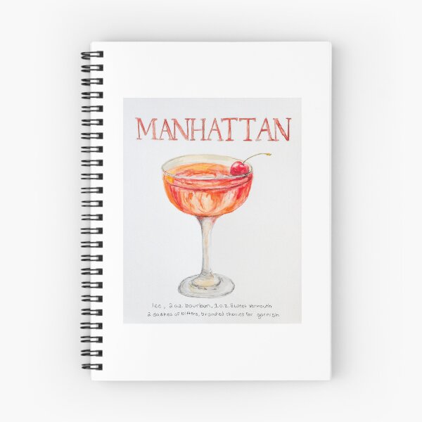 Item preview, Manhattan Cocktail Watercolor designed and sold by RaynaElizaCreatives.